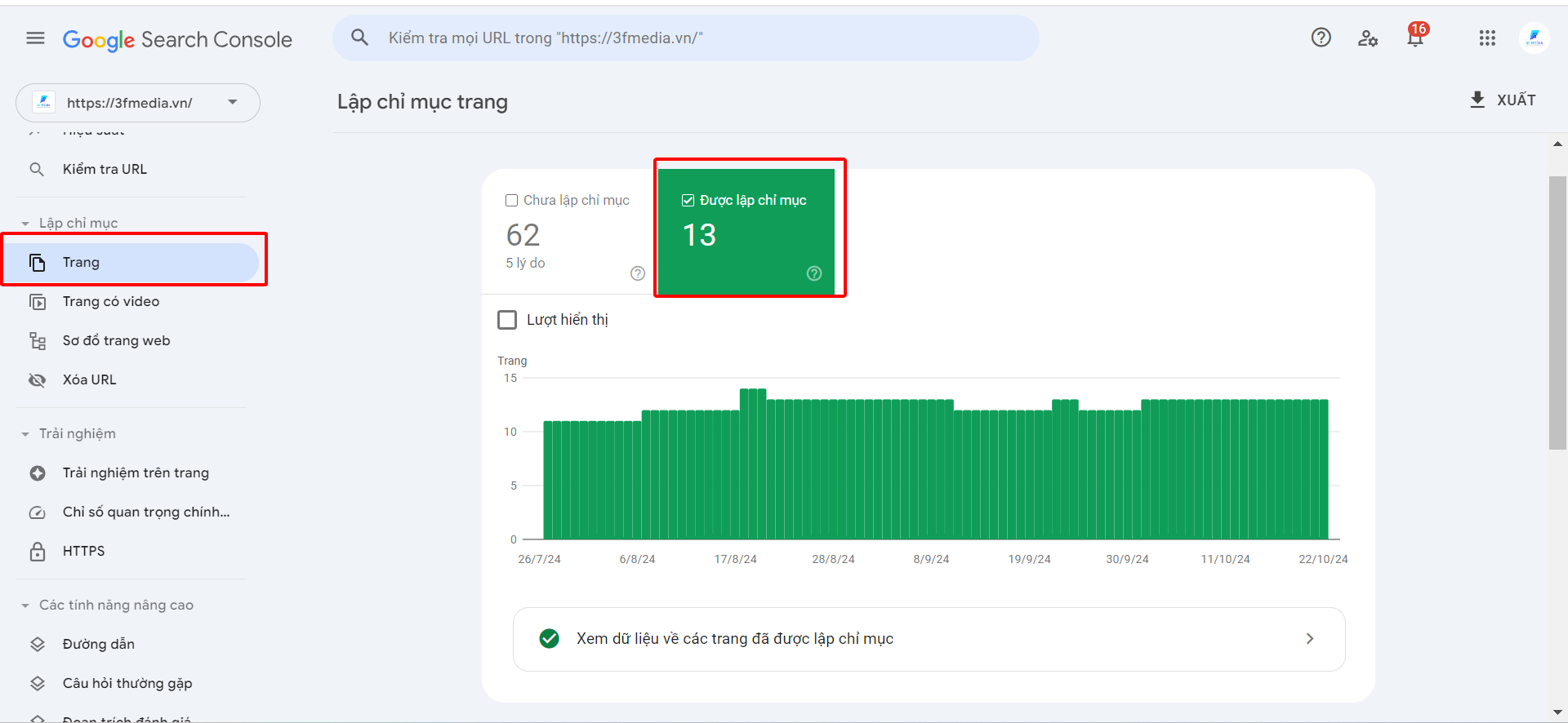 Cách Phân Tích Và Đọc Chỉ Số Công Cụ Google Search Console Cùng 3F Media