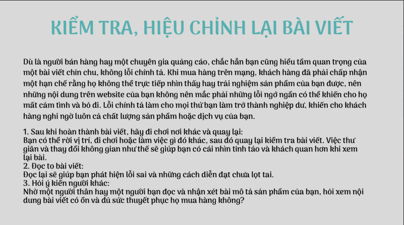 7 BƯỚC VIẾT MÔ TẢ SẢN PHẨM – DỊCH VỤ CÙNG 3F MEDIA